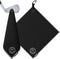 Ghost Golf Magnetic Towel (Greenside) - Premium Microfiber Towel with Magnet for Carts or Clubs - 18" x 18" (Black)