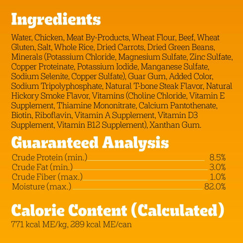 13.2 oz. 12 Count Pedigree Wet Dog Food, Choice Cuts Adult Canned Dog Food, Steak & Vegetable Flavor, Cans