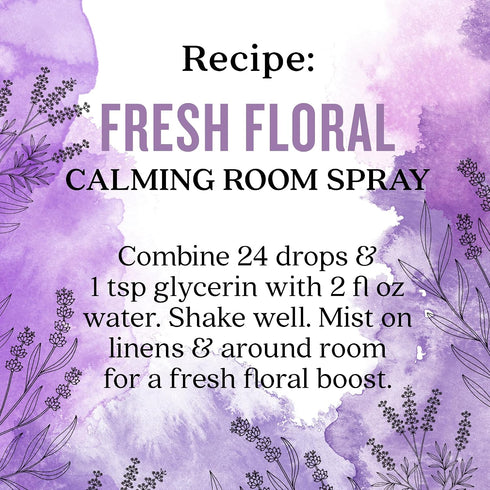 0.25 oz. Aura Cacia Fresh Floral Essential Oil Blend, Boxed fl. - Light Aroma, No Synthetic Fragrances