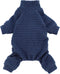 Fitwarm Turtleneck Knitted Dog Sweater, Puppy Pajamas Thermal Winter Clothes Knitwear for Pet Coats, Blue X-Small
