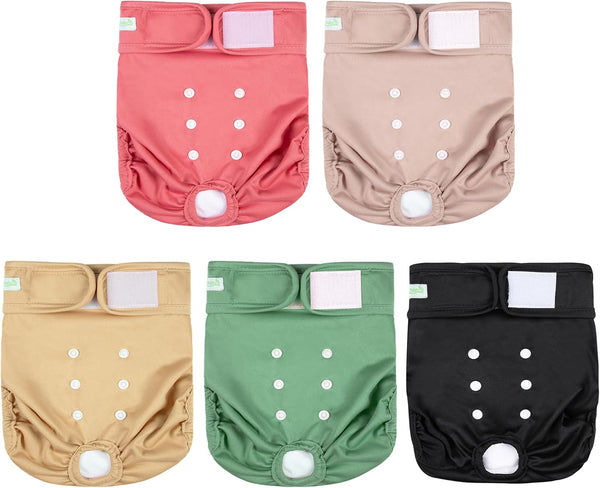 wegreeco Female Dog Diapers, Washable Reusable Pet Puppy Doggie Diapers for Small