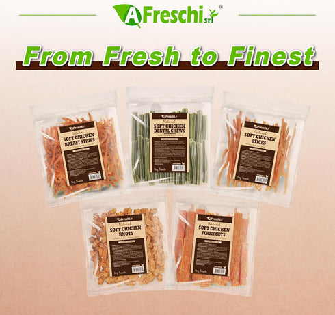16 oz Pack A Freschi srl Soft Chicken Dog Treats, All Natural, High-Protein, Healthy & Easily Digestible, Grain-Free
