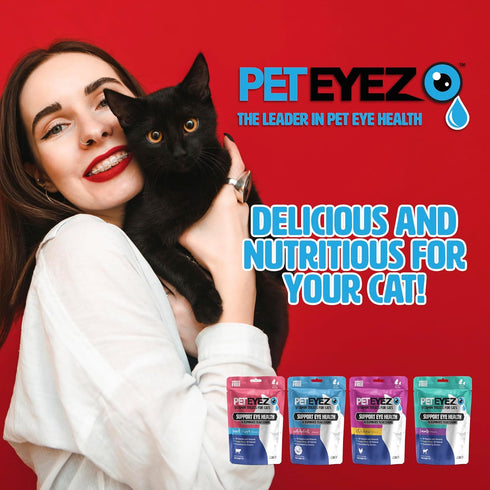Pet Eyez Vitamin Treats for Cats, Tear Stain Remover, Eye Health Support, Lamb Flavor, 1oz