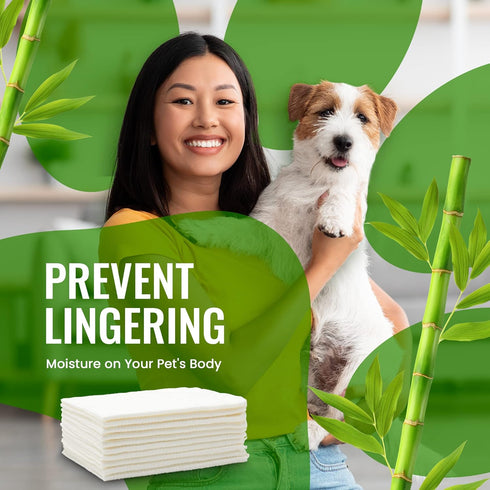 Bamboo Pet Towel 10 PCS, Reusable Machine Washable Paper Towels for Dogs, Cats, and Other Pets