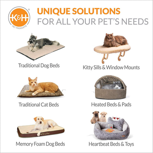 K&H Pet Products Thermal-Bowl - Outdoor Heated Cat & Dog Water Bowl, Gray, 32 Ounces