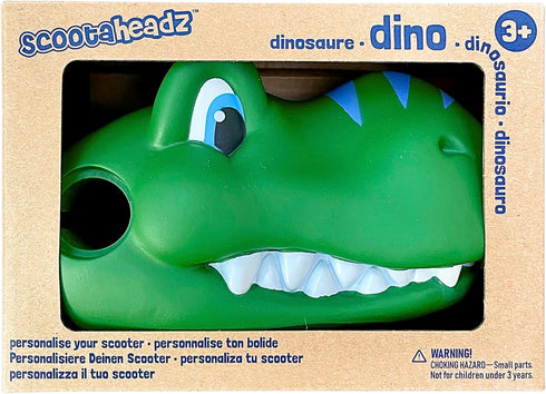 3 Scootaheadz Dinosaur Scooter Accessories - Personalize Your Boys Ride - Dino Scooter Head for Kids - Toys for Boys