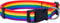 Native Pup Rainbow Flag Dog Collar, Medium, LGBTQ Flags Equality Pet Apparel Decor Gift