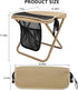 AZSRKRBM 260lbs, Backpacking, Portable Folding Stool with Pocket, Compact Camping Chair Heavy Duty Supports Lightweight