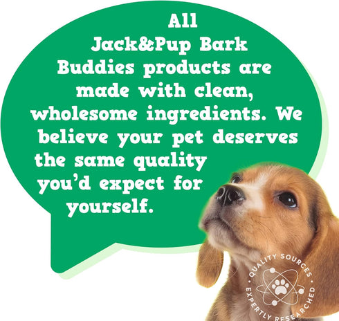 Jack&Pup Dog Allergy Chews, Bark Buddies Aller-Care Soft Chew Bites for Dogs, 60ct Itch Relief and Support