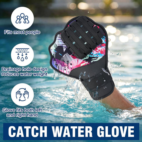 Strdfeve Set,1PC Ball&2PCS Water Ball and Gloves Water Bouncing Catch Mitts,Pool Baseball Catching Mitts for Beach