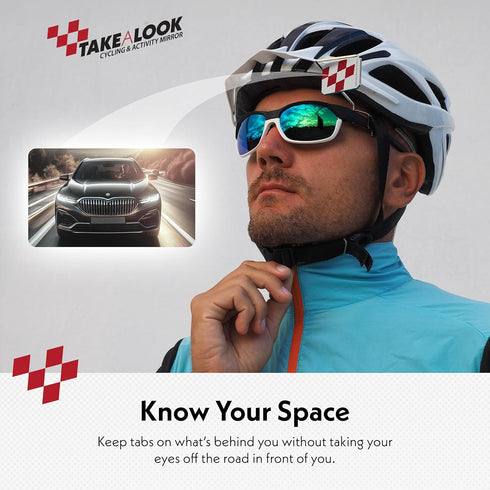 Take A Look Active Original Activity Mirror for Sunglasses, Bike Helmets, or Visors