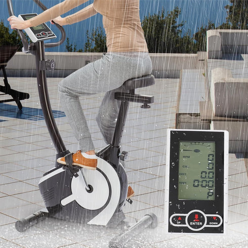 Cloudpower 137X80mm, Exercise Bike Monitor Speedometer With Time Speed Distance Calories Heart Rate Functions, LCD