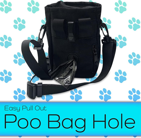 H&H Pets Dog Treat Pouch with Shoulder Strap, Training Accessories, Waste Bag Dispenser