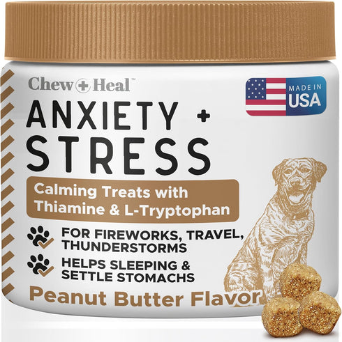 Calming Chews for Dogs - 30 Peanut Butter Melatonin Dog Sleep Aid
