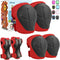 KUYOU Kids Protective Gear Set - Knee Pads, Elbow Pads for Roller Skates, Cycling, BMX, Skateboard, Scooter
