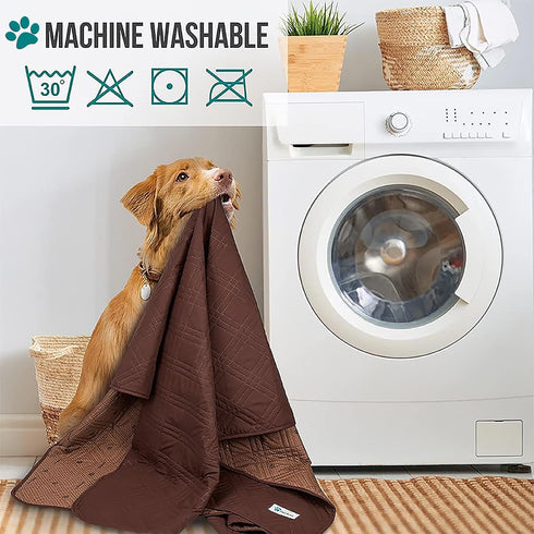 PetAmi Waterproof Couch Cover for Dogs, Reversible Furniture Cover, Washable Waterproof Blanket Dog Cover for Couch