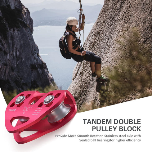 LIXADA Zipline Pulley 30KN Trolley for 1/4 5/16 3/8 1/2 Cable, Holds Up to 6700lbs for Backyard Zipline