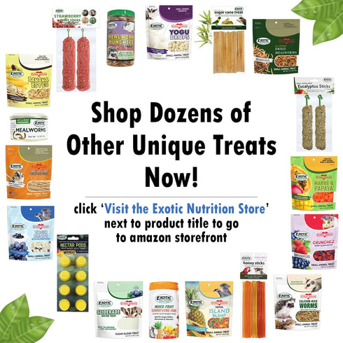 8 oz. Chinchillas Exotic Nutrition Peas & Carrots - Healthy Natural Mixed Dried Vegetable Treat - for Rabbits, Guinea