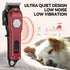 Trimmer, Dog Grooming Kit for Heavy Thick Hair & Coats, Low Noise Rechargeable Cordless Pet Shaver With Stainless Steel