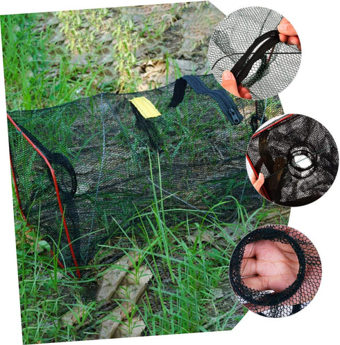 18.11X8.66 Inch Set 3 Unomor Folding Lobster Net Portable Crab Trap Crawfish Bait Cage Fishing Net of for Outdoor