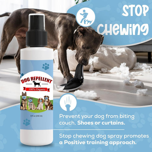 Organic Sprays - Trains Your Pet Where Not to Urinate, No More Marking, No Chew Spray for Puppies, Anti Chew Spray, Help stop unwanted dog behavior, Made in The USA, 8 oz