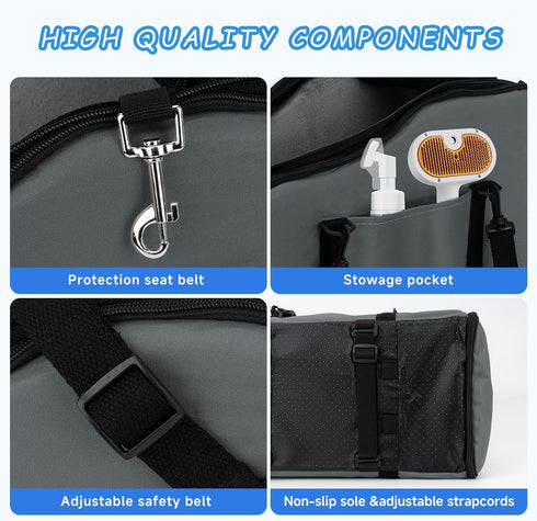 12 lbs,Portable Center Console Dog Car Seat - Suitable for Small Dogs and Puppies Up to Armrest Booster with Safety