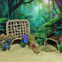 Hammock,Reptile Hermit Crab Accessories, Hermit Crab Climbing Toys,Flexible Moss Pole with Wood Bridges Reptile Tank