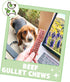 Nature Gnaws Beef Gullet Chews for Small Dogs 4-5" (20 Count) - Rawhide Free Natural Beef Jerky Treats