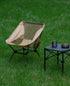 iClimb Ultralight Compact Camping Folding Beach Chair with Anti-Sinking Large Feet and Back Support Webbing (Brown