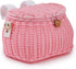 Kids Bike Basket Set, Handwoven Rattan Basket for Bike Scooter Tricycle with Lid and Shoulder Strap