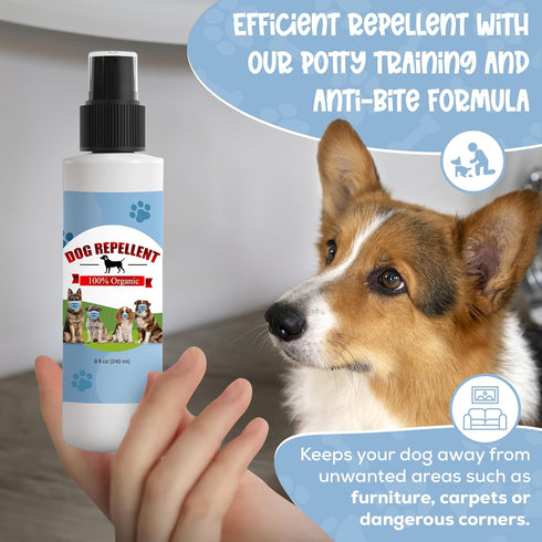Organic Sprays to Train Your Pet Where Not to Urinate - Anti Chew Spray for Puppies, Made in The USA, 8 oz