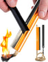 Fire Starter Survival Tool - All-in-One Flint and Steel Kit with Ferro Rod, Waterproof Tinder Wick Rope, Steel Fire