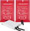 Fire Blankets - 3.3x3.3ft Fiberglass Retardant Blankets for Emergency Survival Kit, Durable Design