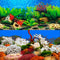 New 23" x 71" Fish Tank Background, 2 Sided River Bed & Lake Design