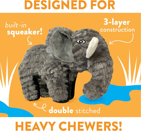 Spunky pup Tough Plush Toy Elephant