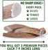Wildeers Elk Antlers for Dogs Large, 3-Pack, Naturally Shed, Grade A, 7-9 inch Long Lasting Treats for Aggressive