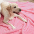 MACEVIA Fluffy Fleece Dog Blankets, Warm Soft Plush Throws for Small, Medium, Large Dogs and Cats, 29x40 Inch, Pink