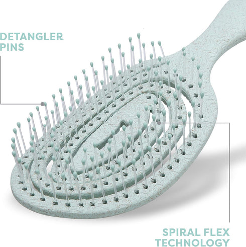 BioSilk for Pets Eco-Friendly Detangling Pin Brush for Dogs, Mint Green, Easy to Hold Ergonomic Handle