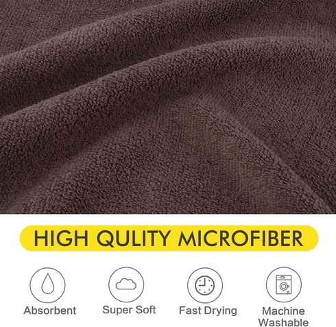 KinHwa Super Absorbent Dog Towel Microfiber Bath Towel for Small, Medium, Large Dogs and Cats, 30inch x 50inch, Brown