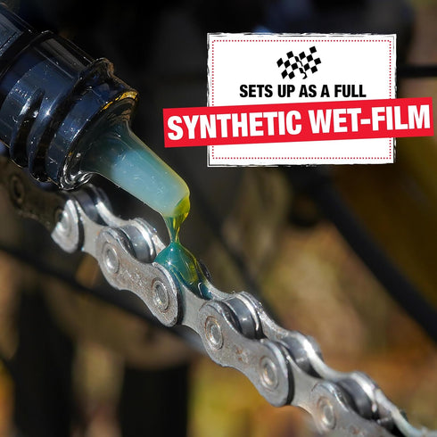 32oz Finish Line Wet Bicycle Chain Lube Long-Lasting Wet Style Lubricant for Road, Mountain, and Gravel Bikes Reduces