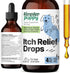 Itch Skin Relief for Dogs - Nutritional Drops for Dry Itchy Skin with Soothing Gotu Kola, 4 oz