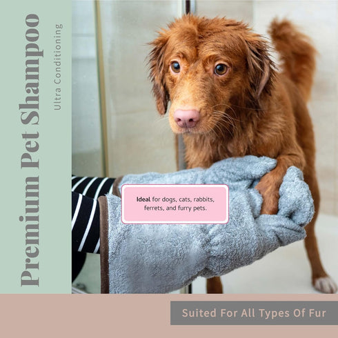 2 Pack Begley's No Rinse Waterless Pet Shampoo, Bathless Cleaning, Deodorizing, and Odor Removal for a Shiny, Fresh