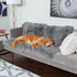 Furhaven Waterproof Throw Blanket for Dogs & Indoor Cats, Washable Shaggy Plush Calming Long Faux Fur & Velvet - Gray,