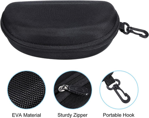 PATIKIL Hard Ski Goggle Case, EVA Shockproof Sports Glasses Box, 7.48" x 4.72" x 2.76"