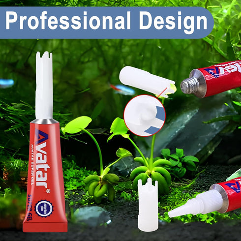 3 PCS Aquarium Glue, Safe Quick-Drying Coral Glue for Aquatic Plants, Moss, Coral, Stones, Fresh and Salt Water