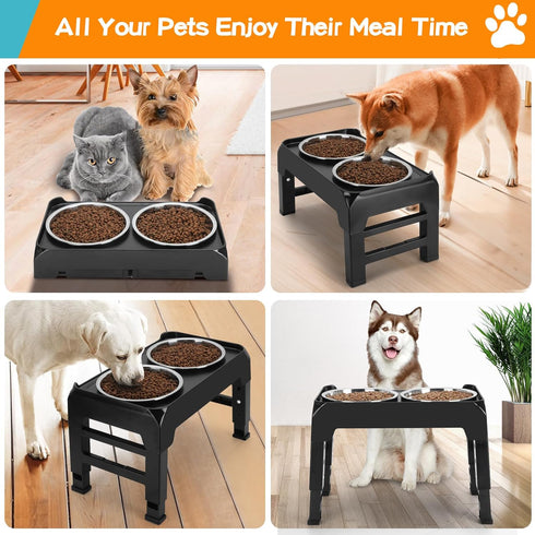 2 Pack 8" Stainless Steel Dog Bowls, 50oz Durable Replacement Bowls for Food and Water, Fit for COMESOON Stand