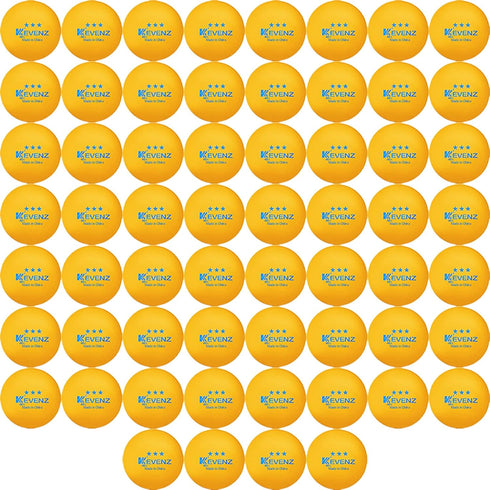 KEVENZ 3 Star Ping Pong Balls, 40+mm Advanced Table Tennis Balls, Bulk Outdoor (Orange, White)