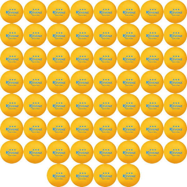 KEVENZ 3 Star Ping Pong Balls, 40+mm Advanced Table Tennis Balls, Bulk Outdoor (Orange, White)