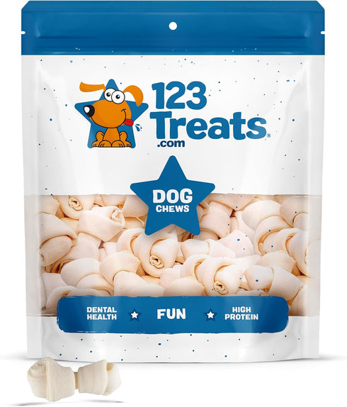 Dog Rawhide Chews Bones for Small Dogs 2-3" Inches (50 Count) | 100% Natural USA Made from Grass Fed Cattle | Premium