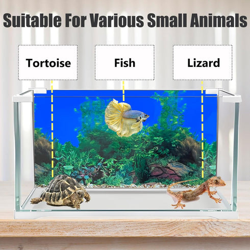 Double-Sided Undersea Aquarium Background Poster, Colorful Sea Anemone Fish Tank Sticker Decorations